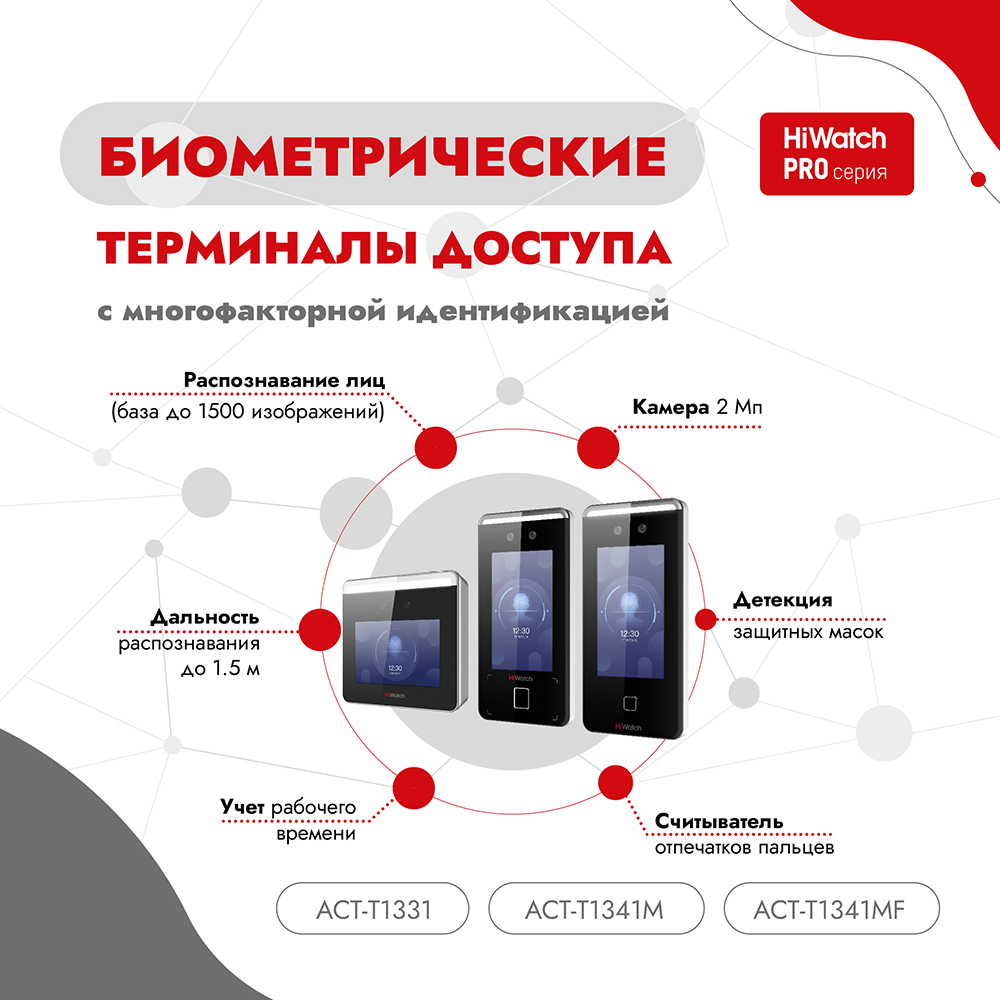 Биометрические терминалы доступа HiWatch